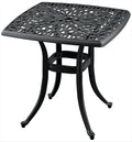 Outdoor 21" Cast Aluminum Square Side Table End Table by ZOTORUN