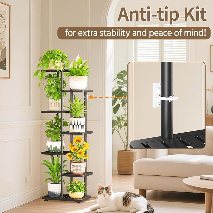 LASZOLA 6 Tier Plant Stand Indoors Outdoors - Image 5
