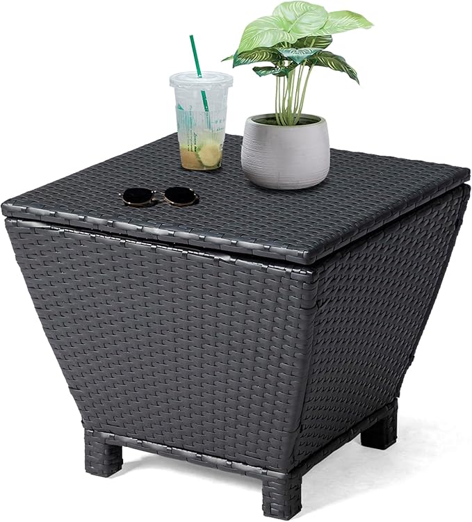 Outvita Outdoor Side Table, Rattan Coffee Table by Outvita