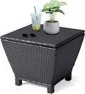 Outvita Outdoor Side Table, Rattan Coffee Table by Outvita