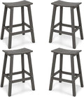 Weatherproof Bar Stools Set of 4, Saddle Seat, Bar Height Stools by LAHAAP