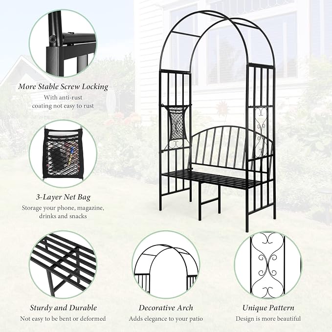 Garden Arch Heavy Duty Arbor - Image 5