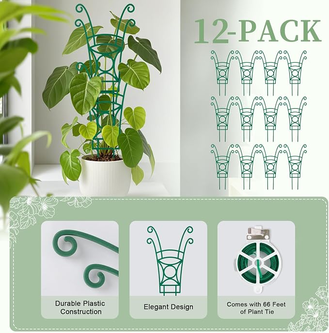 12 Pack Stackable Plant Trellis - Image 4