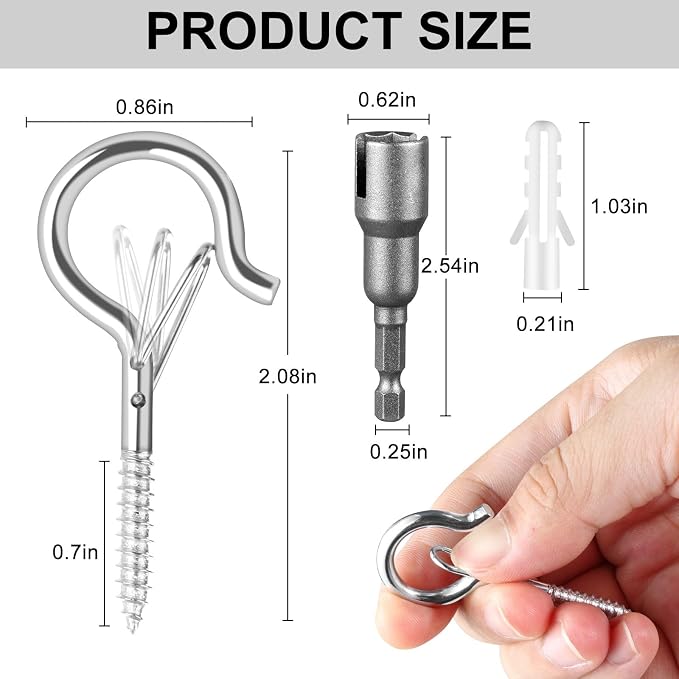 48 PCS Q-Hanger Hooks, Screw Hooks - Image 7