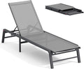 Aluminum Chaise Lounge Chair Outdoor, Foldable Patio Lounge Chair Assemble-Free by Unknown