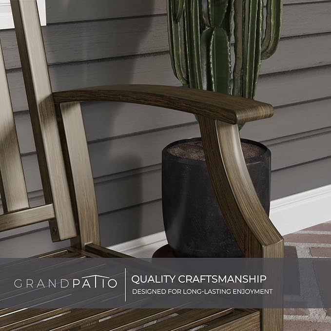 Grand patio 52" Farmhouse Outdoor Bench, Garden Benches - Image 6
