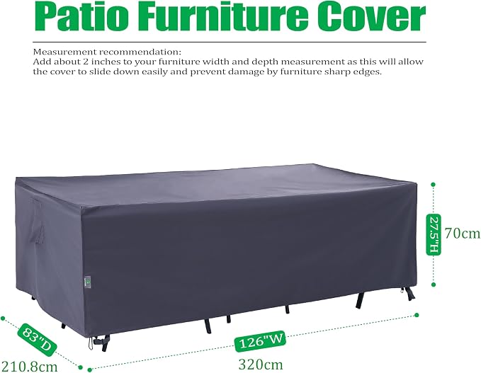 F&J Outdoors Heavy Duty Waterproof Anti-UV Rip-stop Fabric Large Patio - Image 2