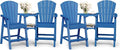 Ciokea Tall Adirondack Chairs Set of 4, HDPE Outdoor Adirondack Bar Stools by CIOKEA