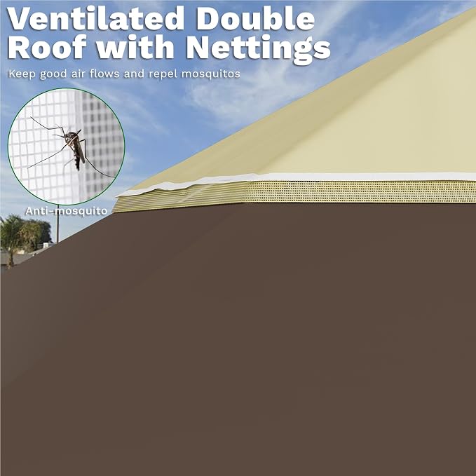Devoko 10x10 Pop Up Gazebo Canopy Tent - Image 6