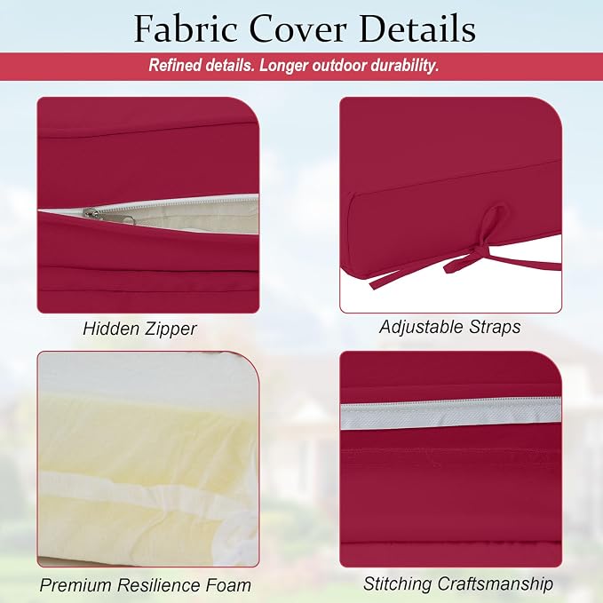 Chaise Lounge Cushions Outdoor 72x21x4 Inch, Patio Lounger Chair Cushion - Image 3