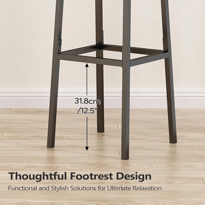 GILLAS Set of 2 Bar Stools, Tall Bar Chairs - Image 6