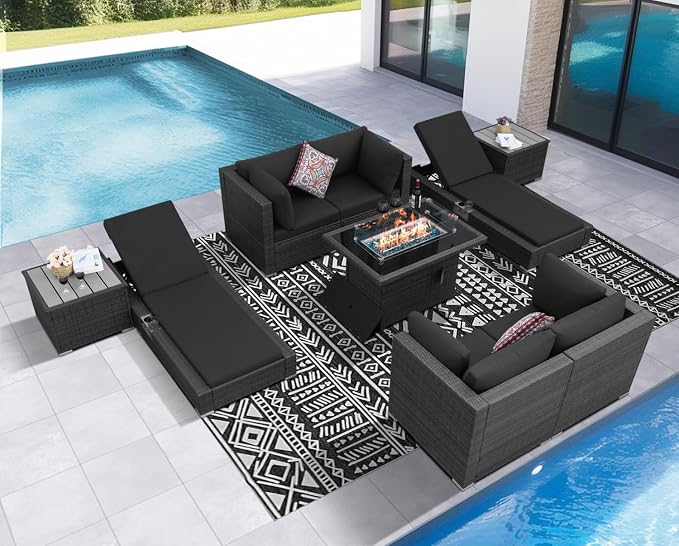 NICESOUL 9 Piece Patio Furniture Set - Image 2