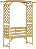 Outsunny Patio Garden Bench Arbor Arch by Outsunny