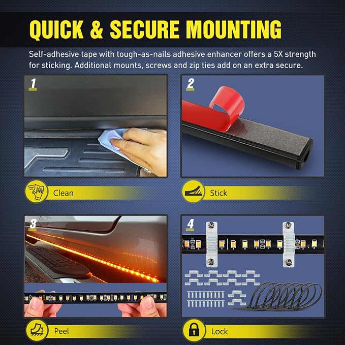 Nilight Truck LED Running Board Lights 2PCS 70 Inch LED Side Maker Light - Image 5