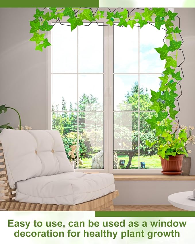 18 Pcs Garden Chain Trellis for Indoor Climbing Plants, Unique 6-Corner Plant - Image 6