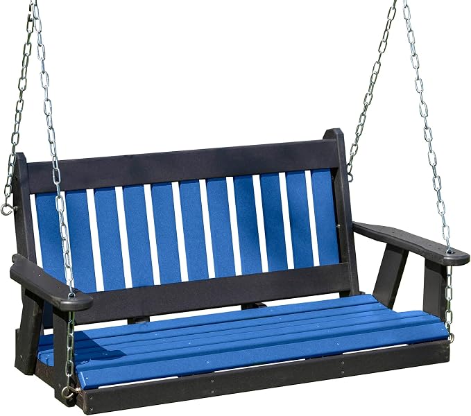 Poly Lumber Wood 4FT Mission Porch Swing Amish Craftsmandship Made in USA HDPE by Unknown