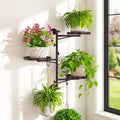 iDavosic.ly Rotating Window Plant Shelves, 3-Tier Metal Wall Stand by iDavosicly