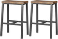 Homeiju Bar Stools, Counter Height Bar Stools Set of 2, 23.6 Inch Saddle Stools by Homeiju