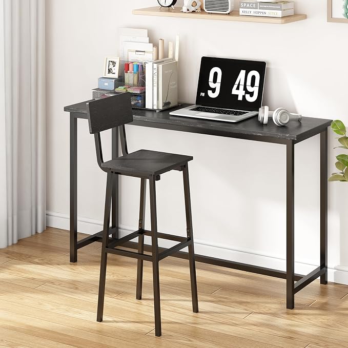 GILLAS Set of 2 Bar Stools, Tall Bar Chairs - Image 8