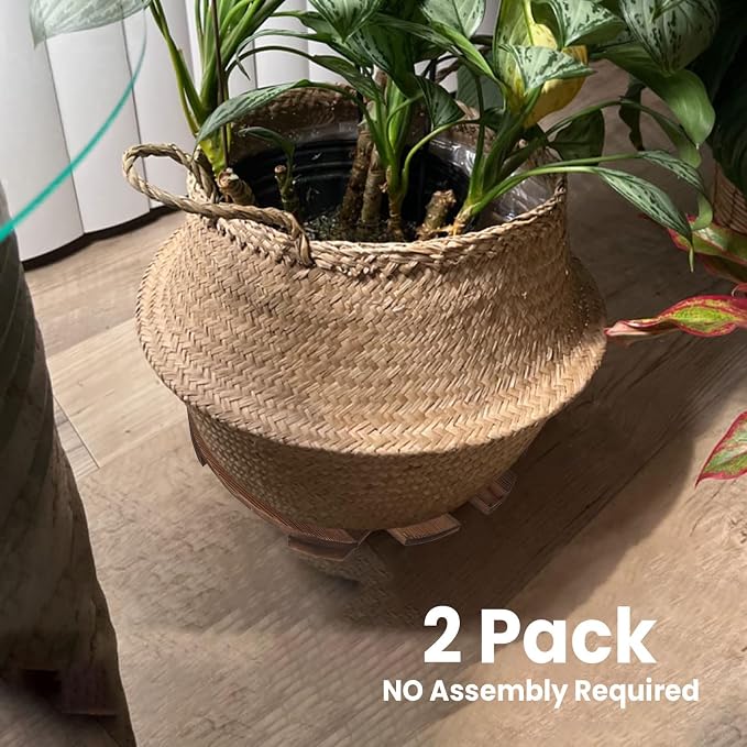 2 Pack Plant Stand with Wheels, Plant Caddies with 360° Lockable Smooth Sliding - Image 3