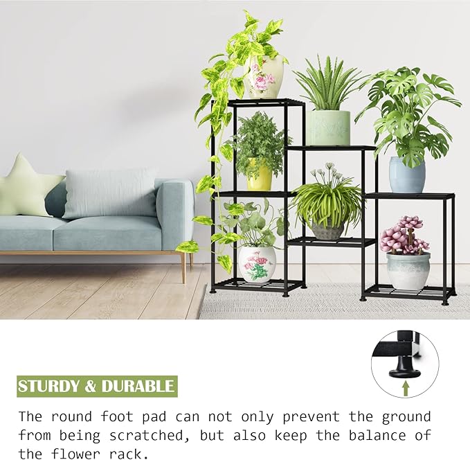 Metal Plant Stand Indoor Metal Plant Stands Outdoor Tiered Plant Shelf - Image 6