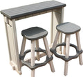 Single Bar Set Includes 2 Barstools Deep Grey Top & Warm Grey Base Ideal by LeisureAccents