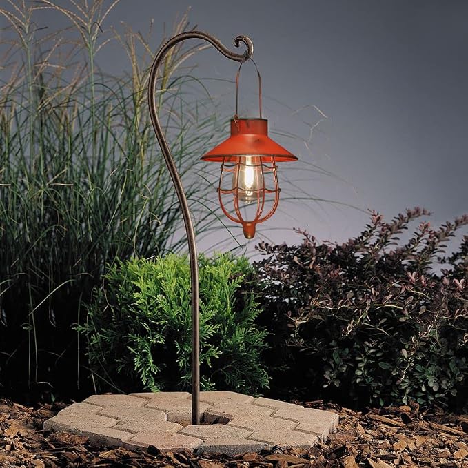 YAKii 2 Pack Solar Lantern Hanging Waterproof Outdoor Metal Solar Lamp - Image 7