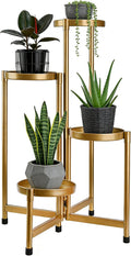 4 Tier 31 Inch Plant Stand Indoor Outdoor, Metal Plant Shelf Waterproof by Unknown