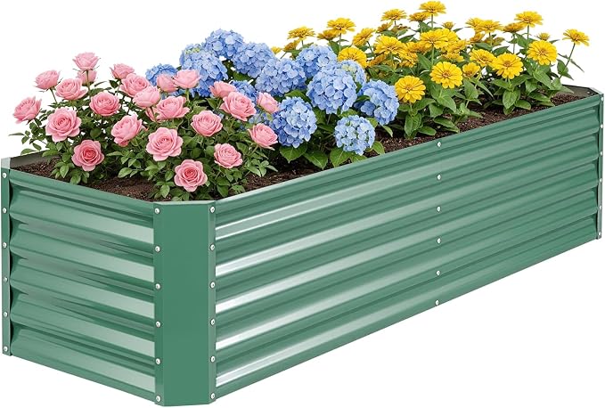 ZORMY 6×2×1.4ft Galvanized Raised Garden Bed Kit, Metal Planter Boxes Outdoor - Image 9
