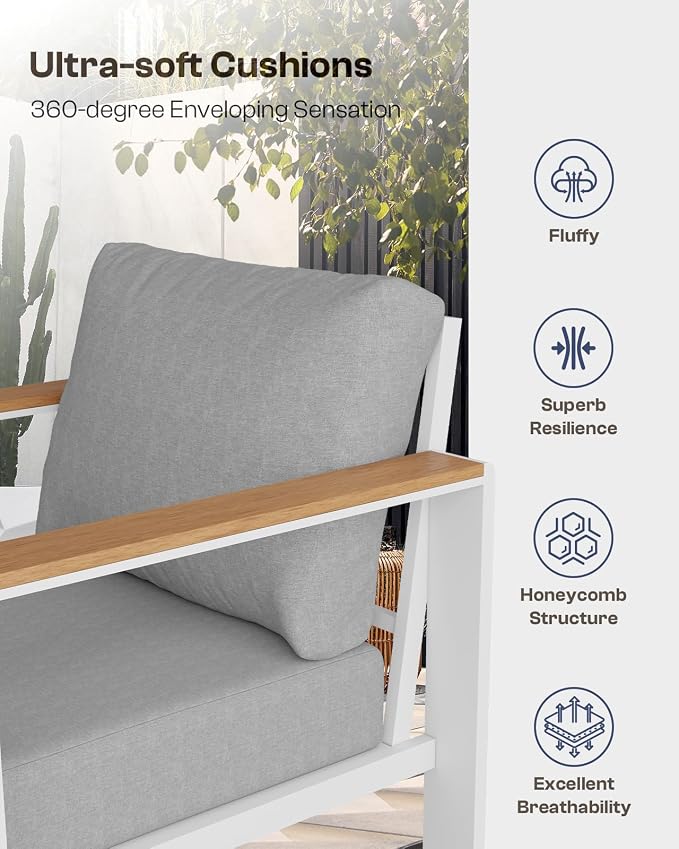 Aluminum Outdoor Patio Furniture Set - Image 6