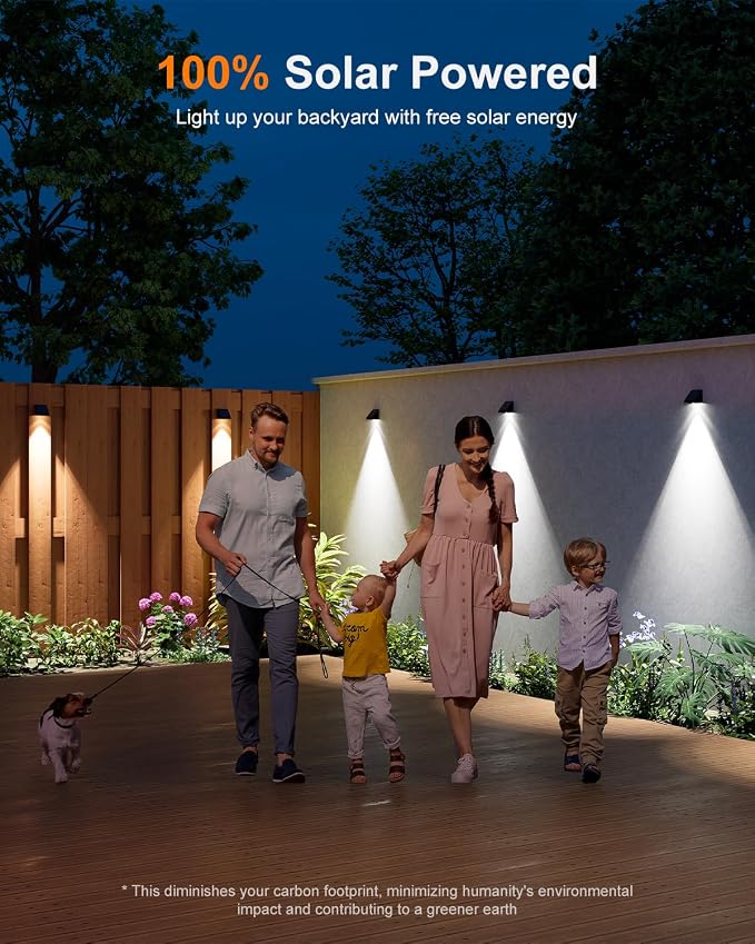 12 Pack Decorative Solar Powered Fence Lights Outdoor Waterproof - Image 6
