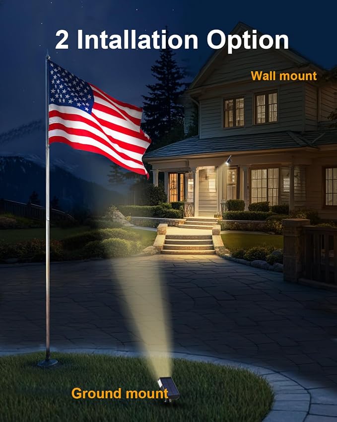 6 Pack Solar Powered Outdoor Spot Lights Outside Waterproof 20 LEDs Landscape - Image 5