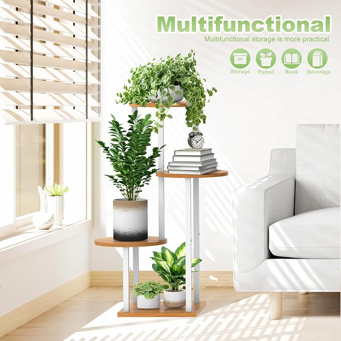 Plant Stand Indoor, 4 Tier Thickened Metal Corner Plant Shelf - Image 6