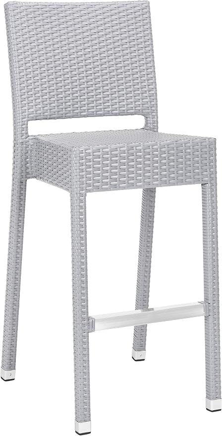 SAFAVIEH Outdoor Collection Bethel Grey Indoor/Outdoor Bar Stool - Image 4
