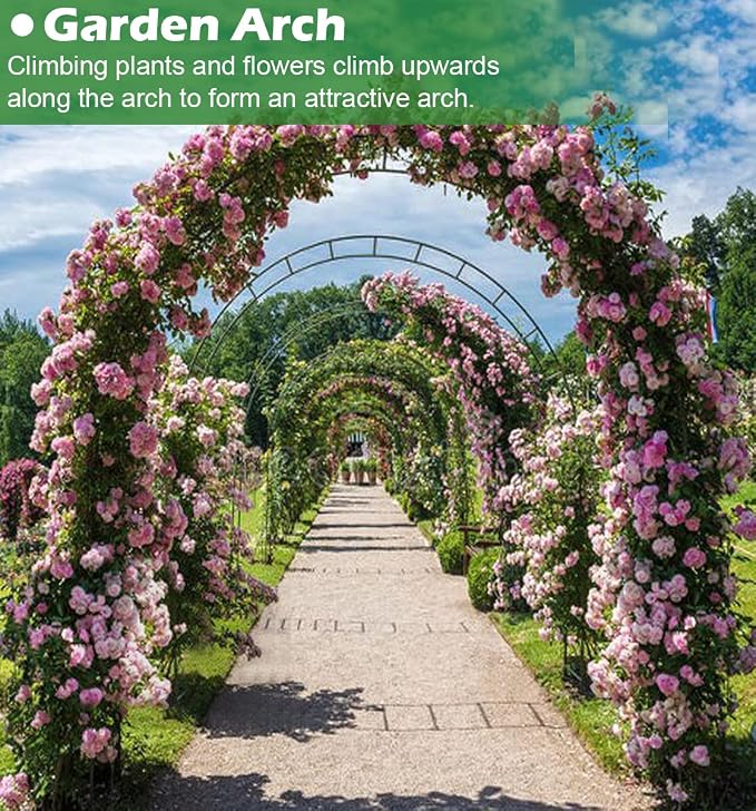Queension Extra Large Garden Arch 7.2Ft Wide 9.2Ft High, Wedding Arch - Image 6