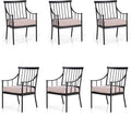 PHI VILLA Outdoor Metal Steel Dining Chairs by PHIVILLAThepioneerofcomfortablehouseholdsupplies