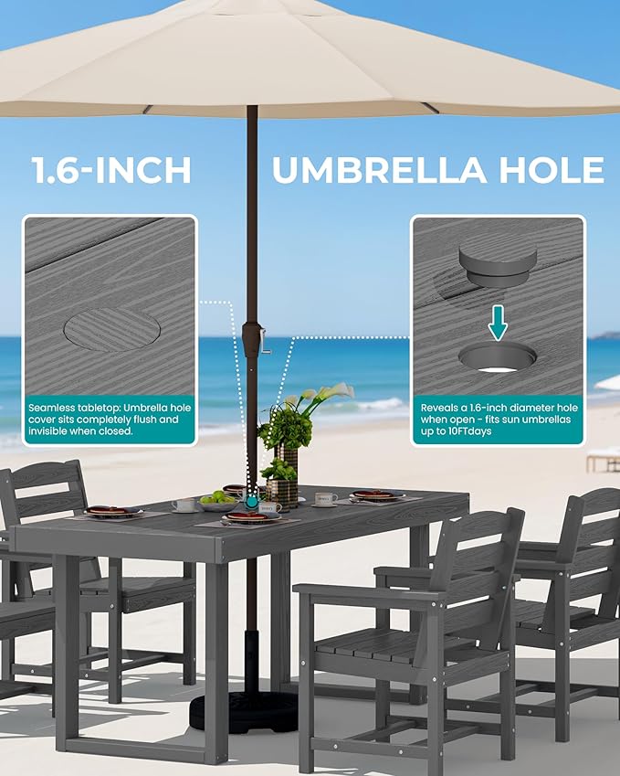 SERWALL HDPE Outdoor Dining Set - Image 6