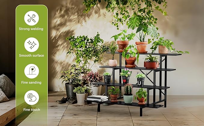 Zhongma 4 Tier Sturdy Metal Plant Stand - Image 6