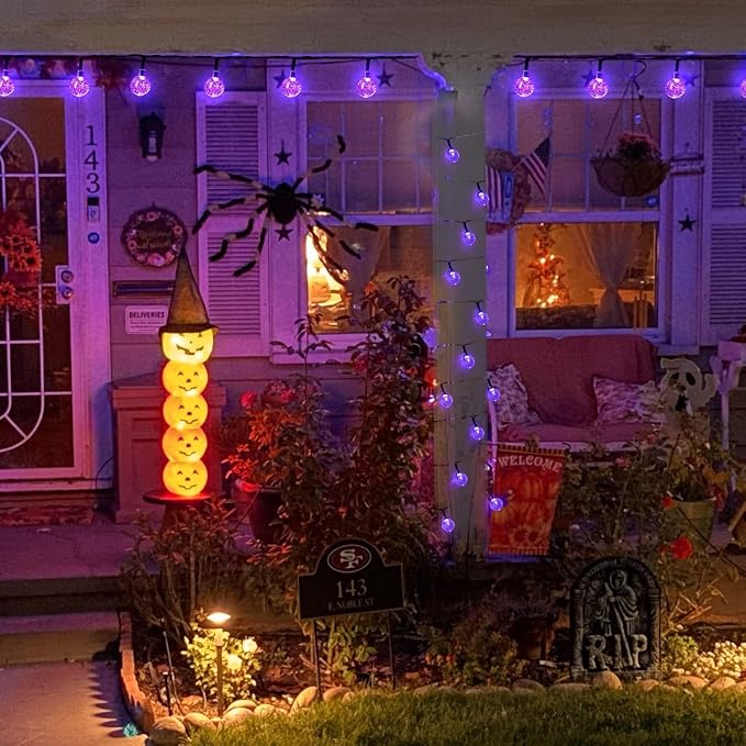 20 LED Decorations Crystal Globe Solar String Outdoor Lights - Image 7