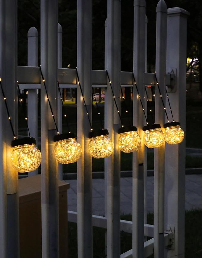PARTPHONER Solar Lights Outdoor Waterproof 12-Pack, Solar Powered Hanging - Image 2