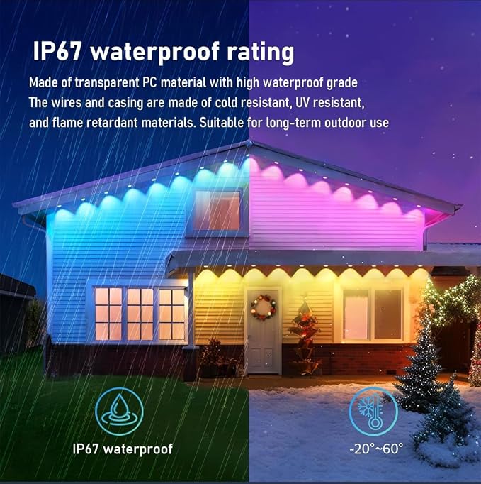 Permanent Outdoor Lights, Smart Outdoor LED String Lights, Christmas Lights RGB - Image 6