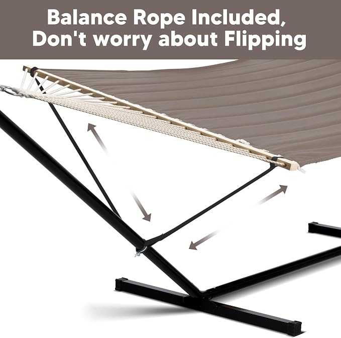 SUNCREAT 55 Inch Extra Large Double Hammock - Image 3