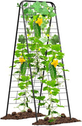 Heavy Duty Cucumber Trellis，50"x17" Adjustable A-Frame Trellis by MQHUAYU