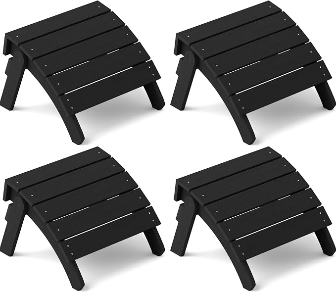YEFU Adirondack Ottoman Set of 4, Adirondack Foot Rest, Patio Foot Rest by YEFU