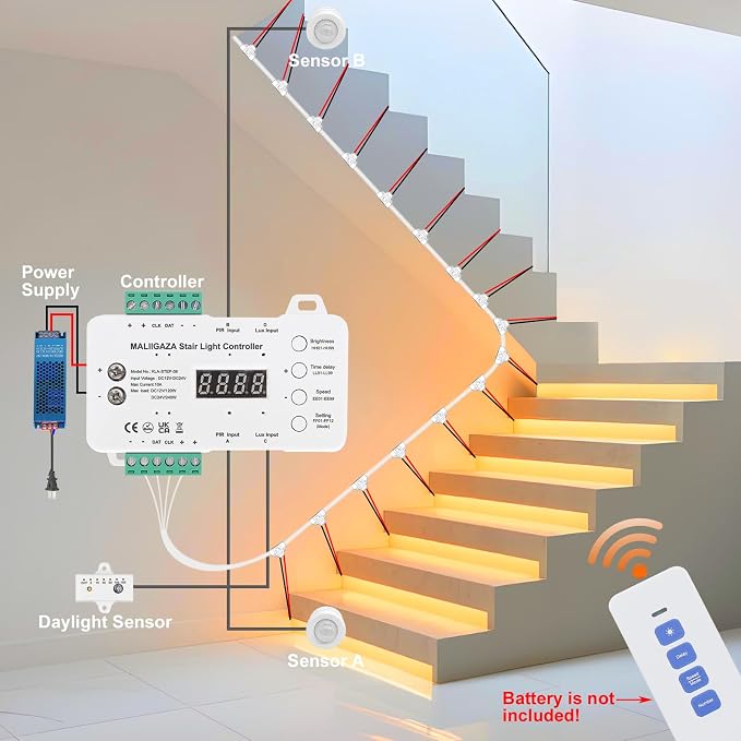 Intelligent Motion Sensor LED Stair Light Kit - Image 2