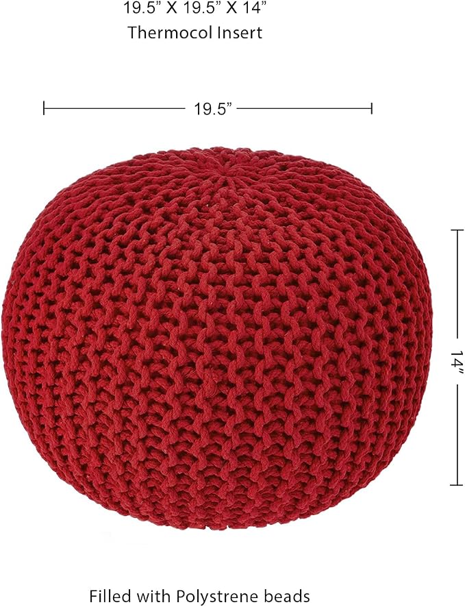 · REDEARTH · Round Pouf Ottoman - Image 3