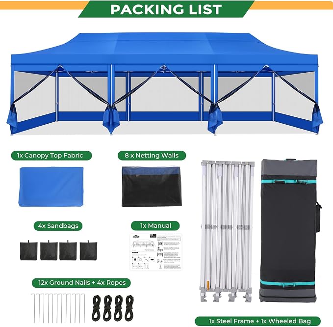 COBIZI 10x30 Heavy Duty Pop Up Canopy - Image 8