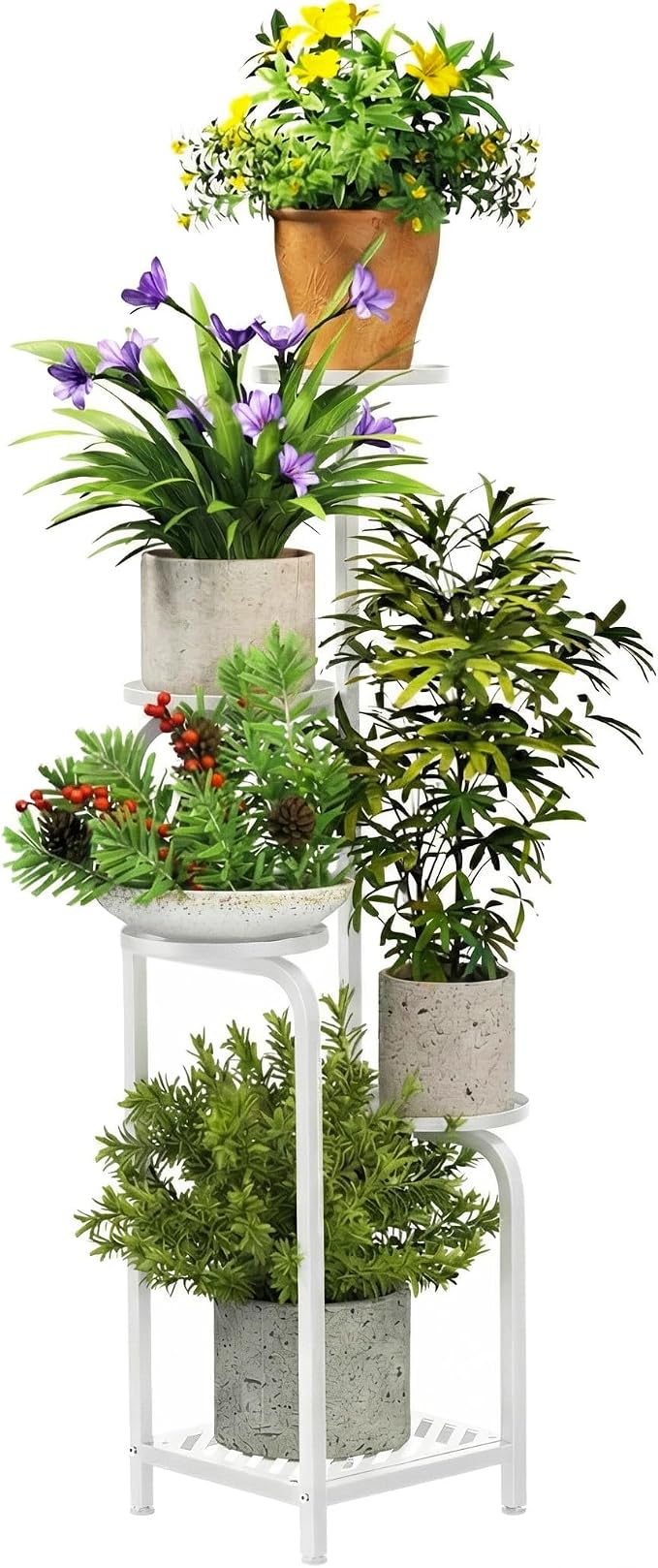 TOSKING 5 Tier Tall Plant Stand Indoor Outdoor, Heavy Duty Corner Shelf by TOSKINGESSENCE