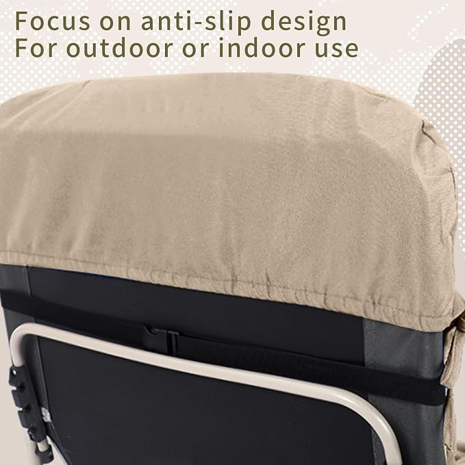 Tudomro 2 Pcs Light Camel 66'' Outdoor Chaise Lounge Cushion Waterproof Patio - Image 8