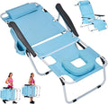 ABORON Tanning Chair with Face Hole, 5-Position Adjustable Reclining Beach by ABORON